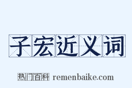 子宏近义词是什么意思的图片